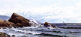 Alfred Thompson Bricher Canvas Paintings - Crashing Waves